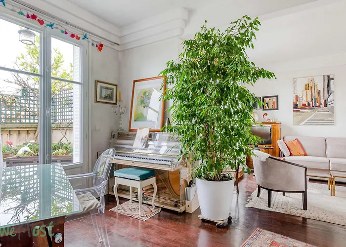 Le Boursault - Stunning Penthouse, Terrace, Parking 아파트 파리